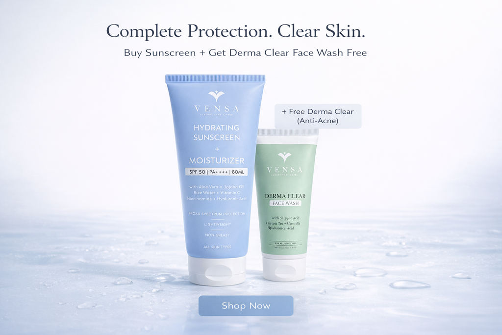 Buy Vensa Hydrating Sunscreen + Moisturizer and get Derma Clear Face wash free