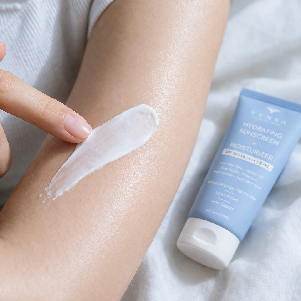 Buy Vensa Hydrating Sunscreen + Moisturizer and Get free Vensa Clean mate Face Wash