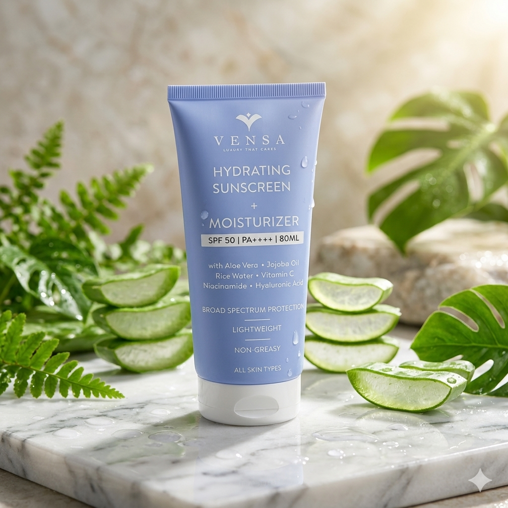 Buy Vensa Hydrating Sunscreen + Moisturizer and get Derma Clear Face wash free